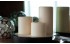 Centro De Mesa Con Base De Madera Cilíndrico Chico 3 Velas Cilíndricas