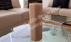 Vela Octagonal Con Acabado Metálico