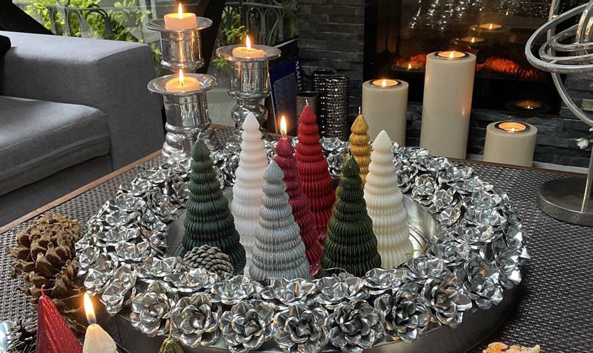 Velas Pino Ondas Metálico