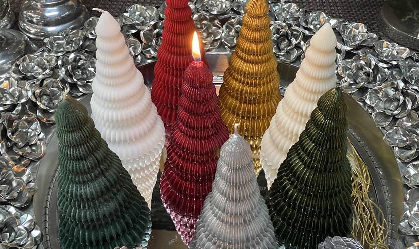 Velas Pino Ondas Metálico