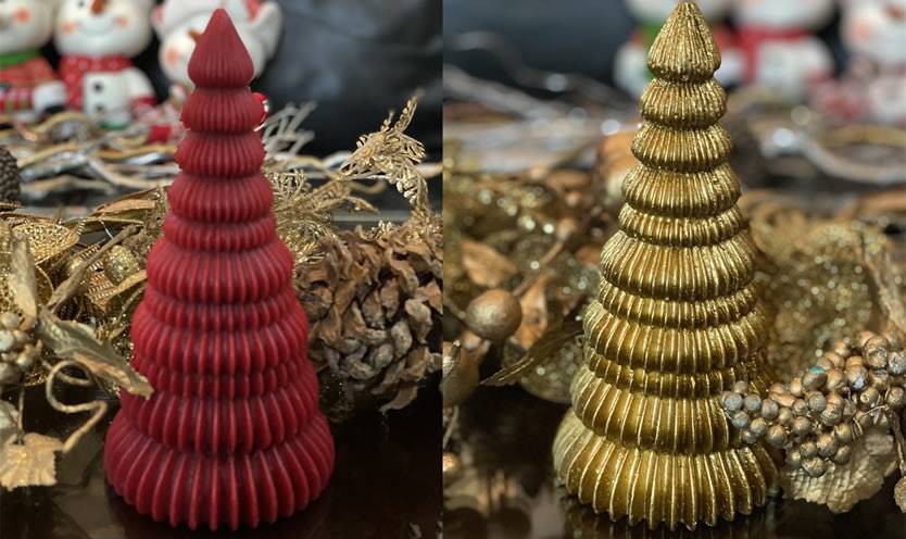 Velas Pino Ondas Metálico