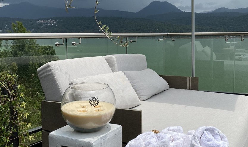 Contenedores de Cristal Grand Bol con Cera de Soya con 4 Pabilos