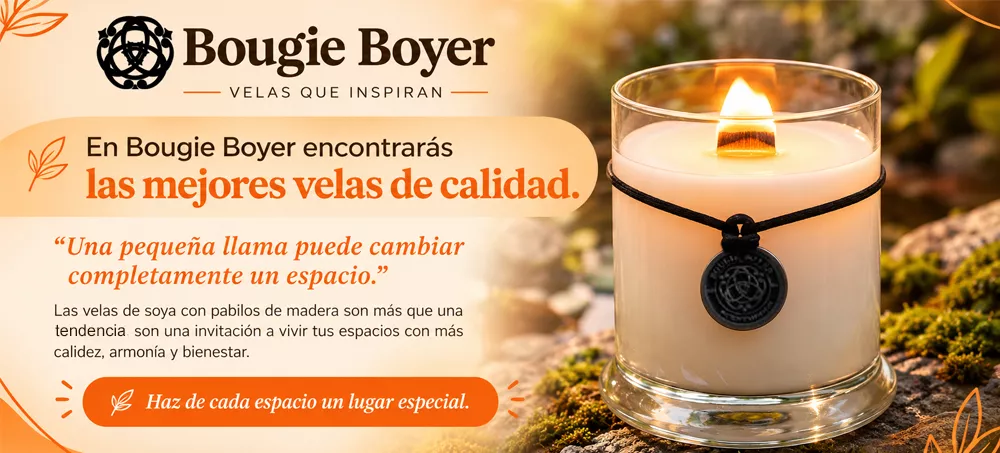 Bougie Boyer, velas que inspiran. En Bougie Boyer encontrarás las mejores velas de calidad. Una pequeña llama puede cambiar completamente un espacio. Haz de cada espacio un lugar especial. Ver catálogo de velas.