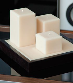 Centro de Mesa con Base de Madera