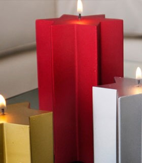 Velas de Parafina Acabado Metálico