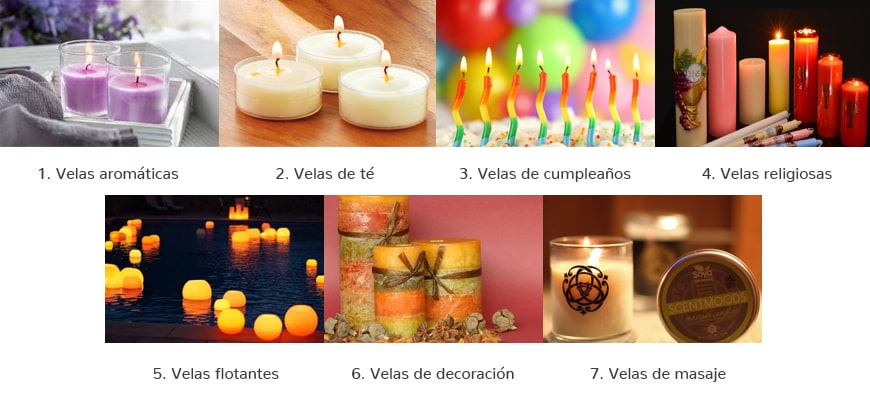 Tipos y usos de velas aromáticas